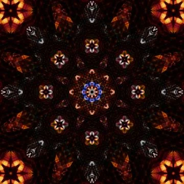 Square seamless patterns. Kaleidoscope pattern is symmetrical 스톡 일러스트