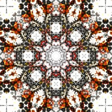 Square seamless patterns. Kaleidoscope pattern is symmetrical Illustrazione stock