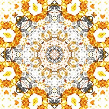 Square seamless patterns. Kaleidoscope pattern is symmetrical Stock Illustration