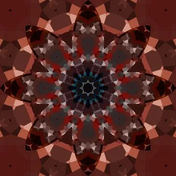 Square seamless patterns. Kaleidoscope pattern is symmetrical Illustrazione stock