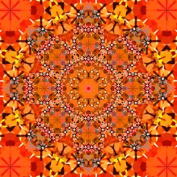 Square seamless patterns. Kaleidoscope pattern is symmetrical Stock Illustration