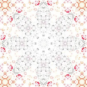 Square seamless patterns. Kaleidoscope pattern is symmetrical Illustrazione stock