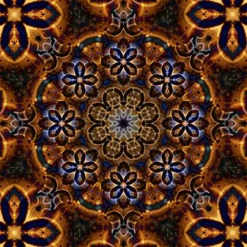 Square seamless patterns. Kaleidoscope pattern is symmetrical 스톡 일러스트