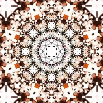 Square seamless patterns. Kaleidoscope pattern is symmetrical 스톡 일러스트