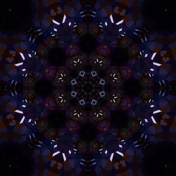 Square seamless patterns. Kaleidoscope pattern is symmetrical Illustrazione stock