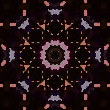 Square seamless patterns. Kaleidoscope pattern is symmetrical Illustrazione stock