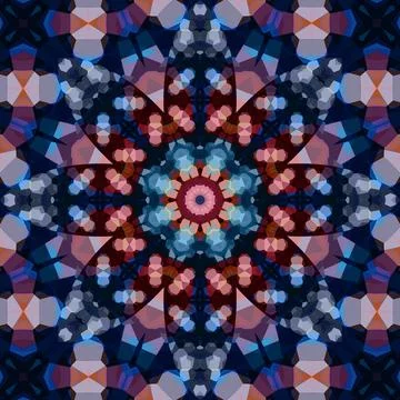 Square seamless patterns. Kaleidoscope pattern is symmetrical 스톡 일러스트