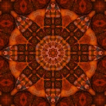 Square seamless patterns. Kaleidoscope pattern is symmetrical Stock Illustration