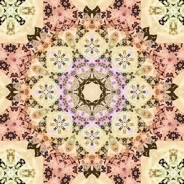 Square seamless patterns. Kaleidoscope pattern is symmetrical 스톡 일러스트