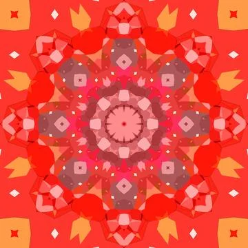 Square seamless patterns. Kaleidoscope pattern is symmetrical 스톡 일러스트