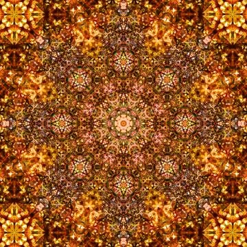 Square seamless patterns. Kaleidoscope pattern is symmetrical 스톡 일러스트