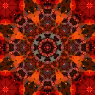 Square seamless patterns. Kaleidoscope pattern is symmetrical Illustrazione stock