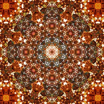 Square seamless patterns. Kaleidoscope pattern is symmetrical 스톡 일러스트
