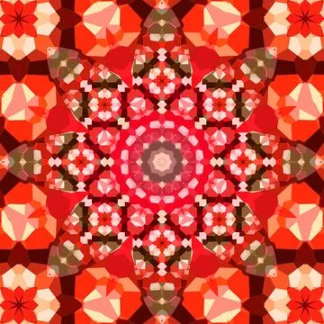Square seamless patterns. Kaleidoscope pattern is symmetrical Illustrazione stock