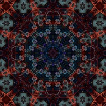 Square seamless patterns. Kaleidoscope pattern is symmetrical Stock Photos