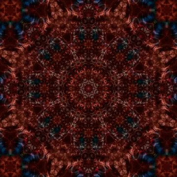 Square seamless patterns. Kaleidoscope pattern is symmetrical Stock Photos