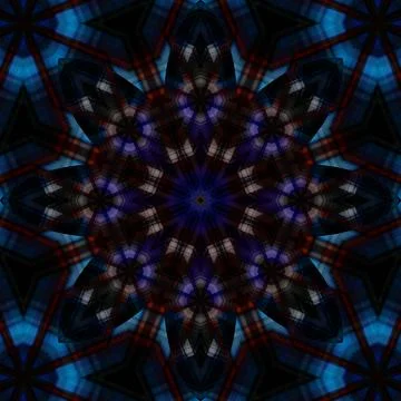 Square seamless patterns. Kaleidoscope pattern is symmetrical Stock Photos