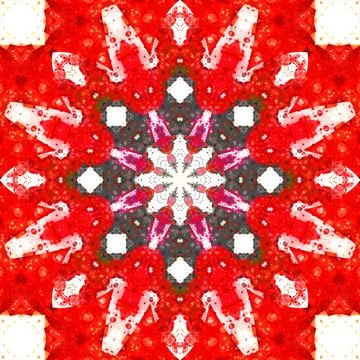 Square seamless patterns. Kaleidoscope pattern is symmetrical Stock Photos