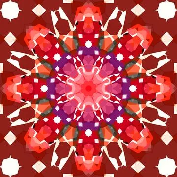 Square seamless patterns. Kaleidoscope pattern is symmetrical Stock Photos