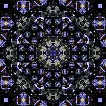 Square seamless patterns. Kaleidoscope pattern is symmetrical Foto stock