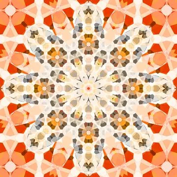 Square seamless patterns. Kaleidoscope pattern is symmetrical Foto stock