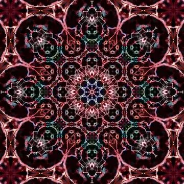 Square seamless patterns. Kaleidoscope pattern is symmetrical Foto stock