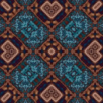 Square seamless patterns. Woven wonderful digital patterns. Modern fashion... Ilustração Stock