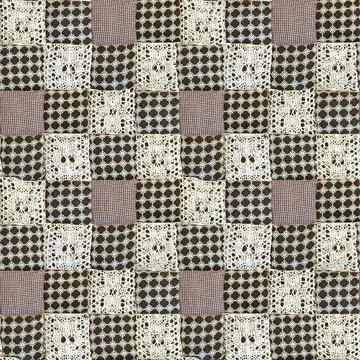 Square seamless texture of handmade patchwork cover Stock Photos