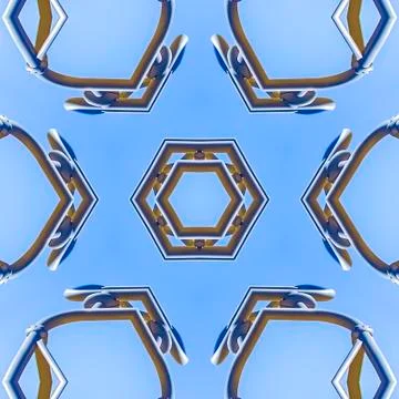 Square A set of bars in a pattern from work site photo Stock Photos