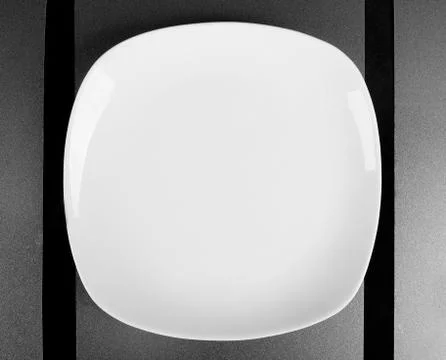 Square shallow dish serving dish Foto stock