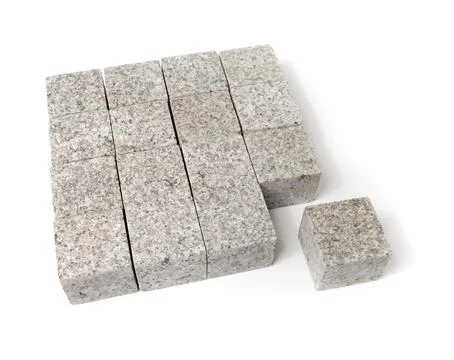 Square shape of blocks made of granite rock Fotos de archivo