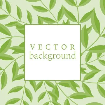 Square shape with branches. Stock Illustration