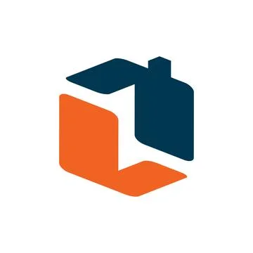 Square Shape Building Icon Vector Logo Template Ilustración de archivo