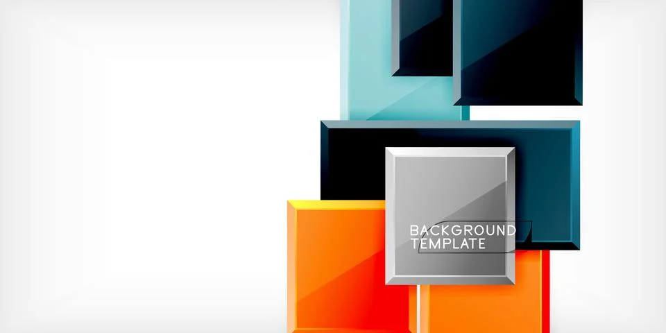 Square shape color abstract geometry. Vector Illustration For Wallpaper, Banner 스톡 일러스트