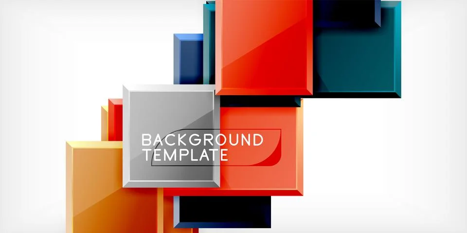 Square shape color abstract geometry. Vector Illustration For Wallpaper, Banner 스톡 일러스트