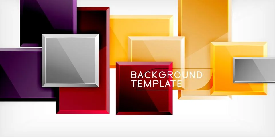Square shape color abstract geometry. Vector Illustration For Wallpaper, Banner 스톡 일러스트