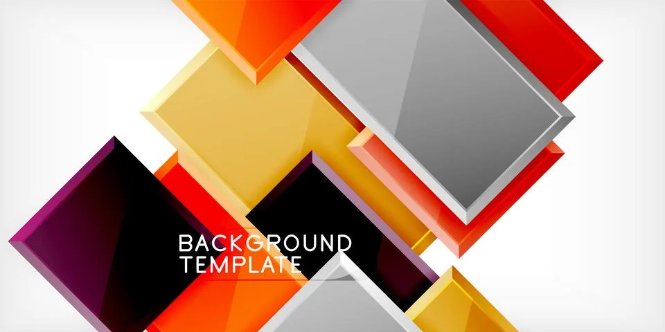 Square shape color abstract geometry. Vector Illustration For Wallpaper, Banner 스톡 일러스트