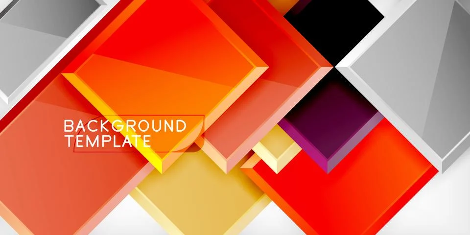 Square shape color abstract geometry. Vector Illustration For Wallpaper, Banner Stock Illustration