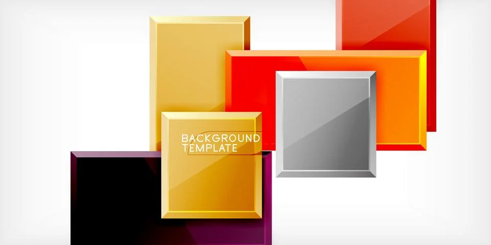 Square shape color abstract geometry. Vector Illustration For Wallpaper, Banner 스톡 일러스트
