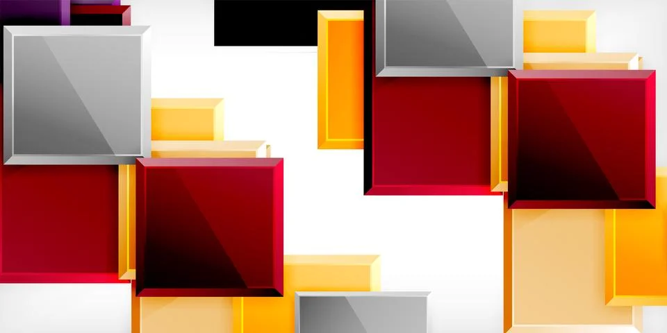 Square shape color abstract geometry. Vector Illustration For Wallpaper, Banner Stockillustratie