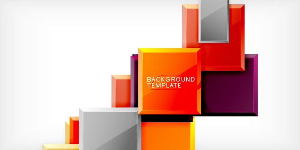 Square shape color abstract geometry. Vector Illustration For Wallpaper, Banner Illustrazione stock