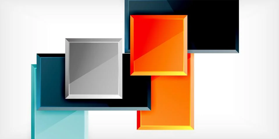 Square shape color abstract geometry. Vector Illustration For Wallpaper, Banner 스톡 일러스트
