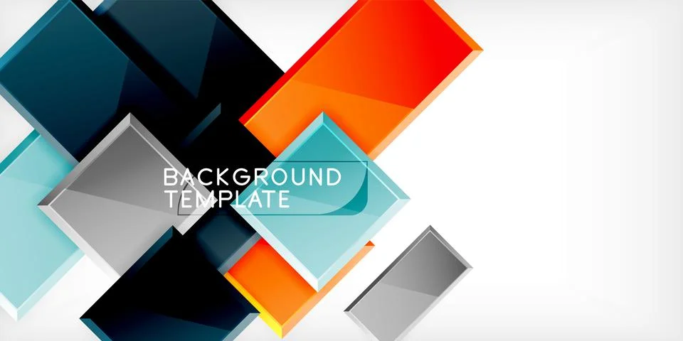 Square shape color abstract geometry. Vector Illustration For Wallpaper, Banner 스톡 일러스트