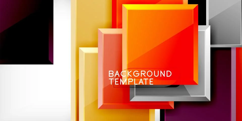Square shape color abstract geometry. Vector Illustration For Wallpaper, Banner Illustrazione stock