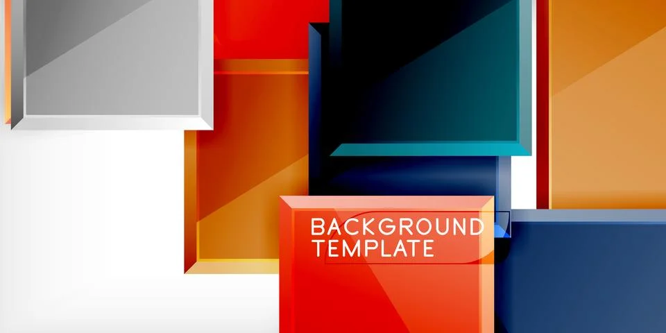 Square shape color abstract geometry. Vector Illustration For Wallpaper, Banner 스톡 일러스트