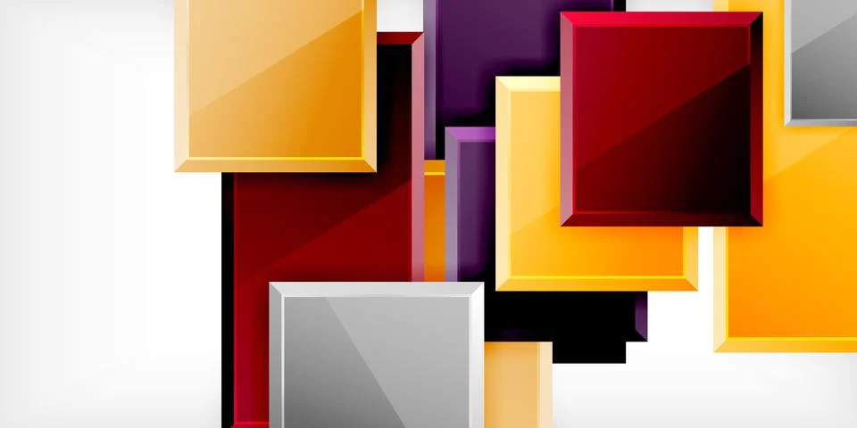 Square shape color abstract geometry. Vector Illustration For Wallpaper, Banner 스톡 일러스트