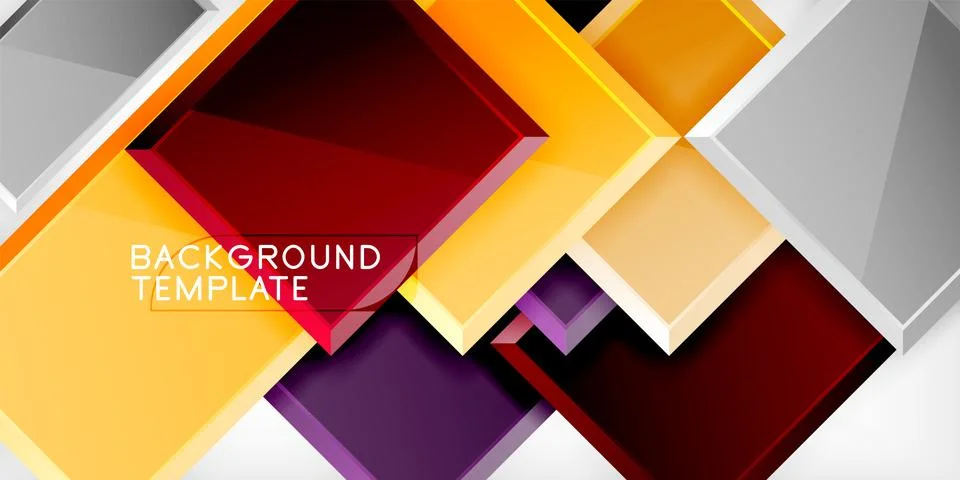Square shape color abstract geometry. Vector Illustration For Wallpaper, Banner Stock Illustration