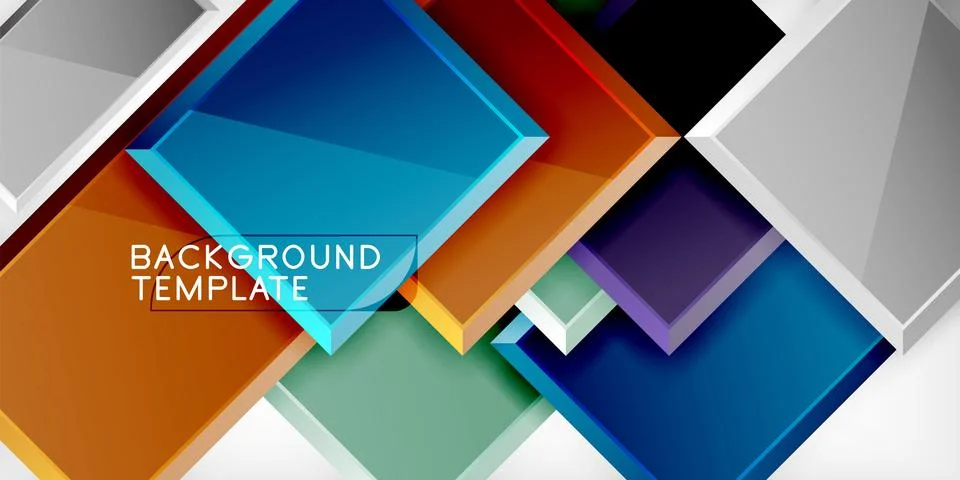 Square shape color abstract geometry. Vector Illustration For Wallpaper, Banner 스톡 일러스트
