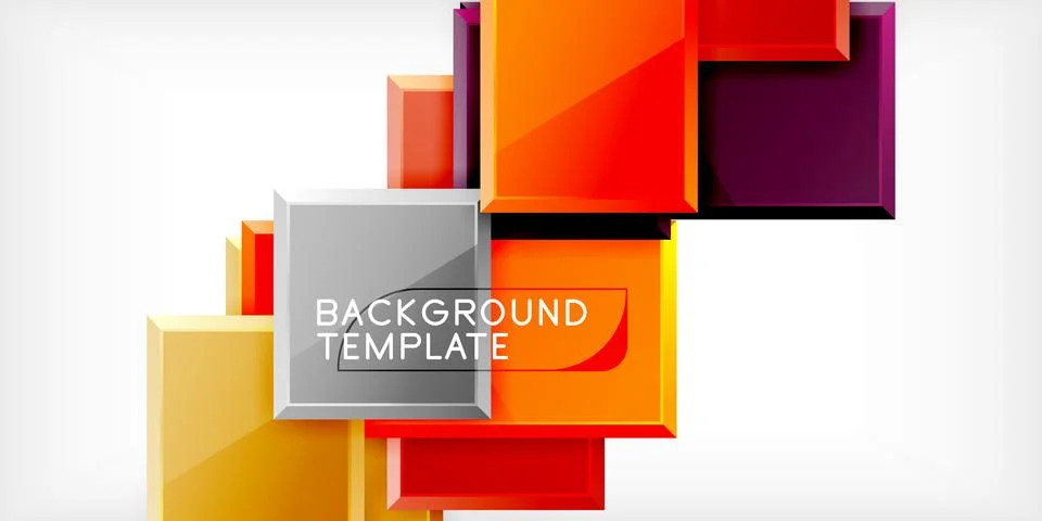 Square shape color abstract geometry. Vector Illustration For Wallpaper, Banner 스톡 일러스트