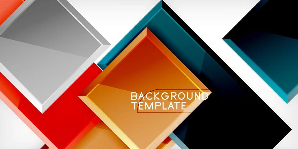 Square shape color abstract geometry. Vector Illustration For Wallpaper, Banner 스톡 일러스트
